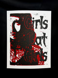 Girl Eater, 7x9 - linoprint