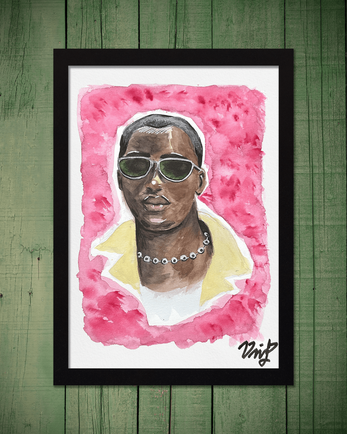 Cheryl Dunye Portrait, Watercolor 5x7