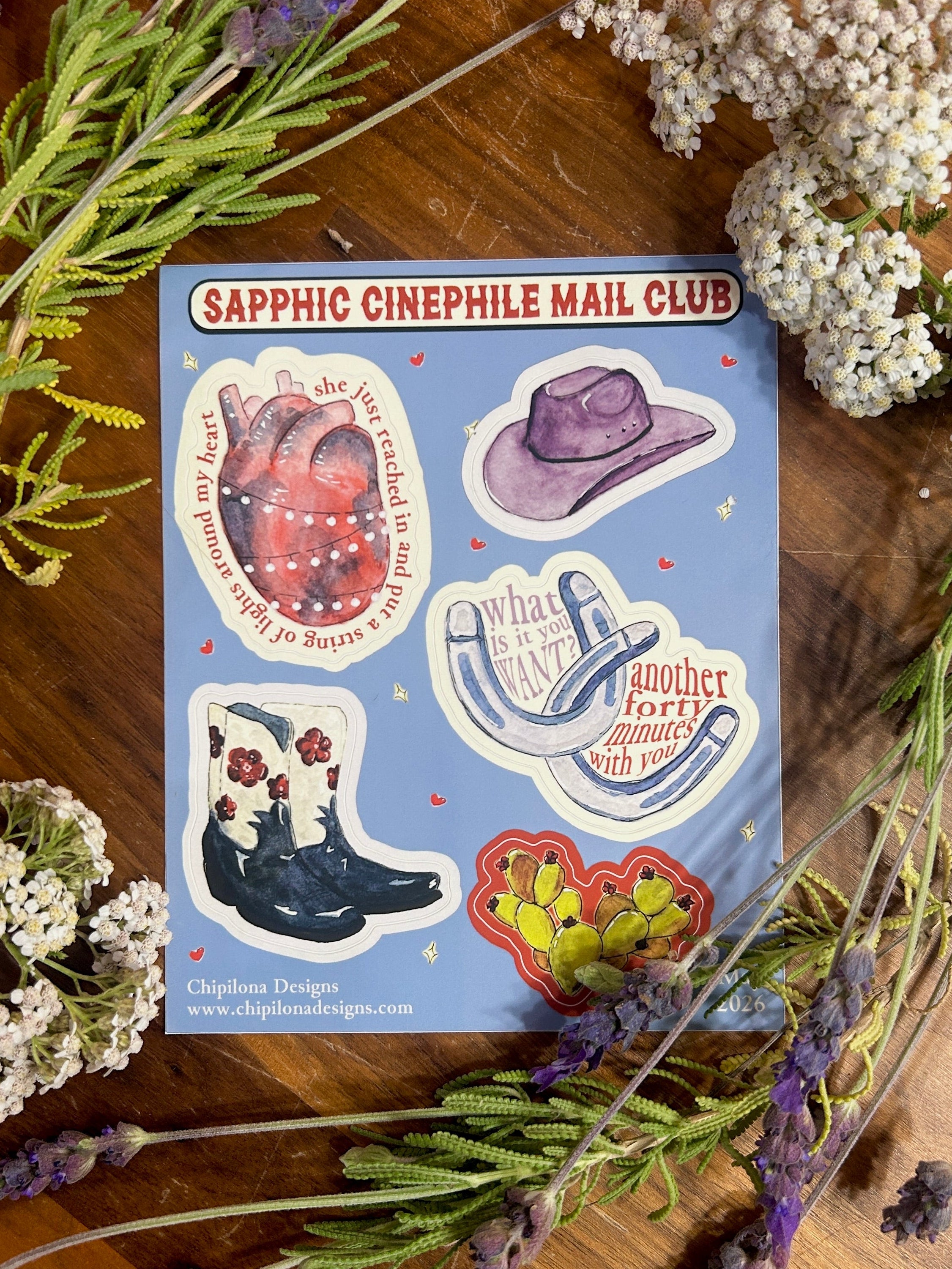 Sapphic Cinephile Mail Club Monthly Art Subscription
