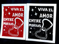 Viva el Amor Entre Morras - Art Print 6x8, Linocut